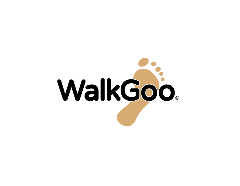 WalkGoo logo with orange foot