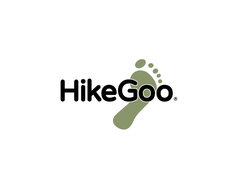 HikeGoo logo with green foot