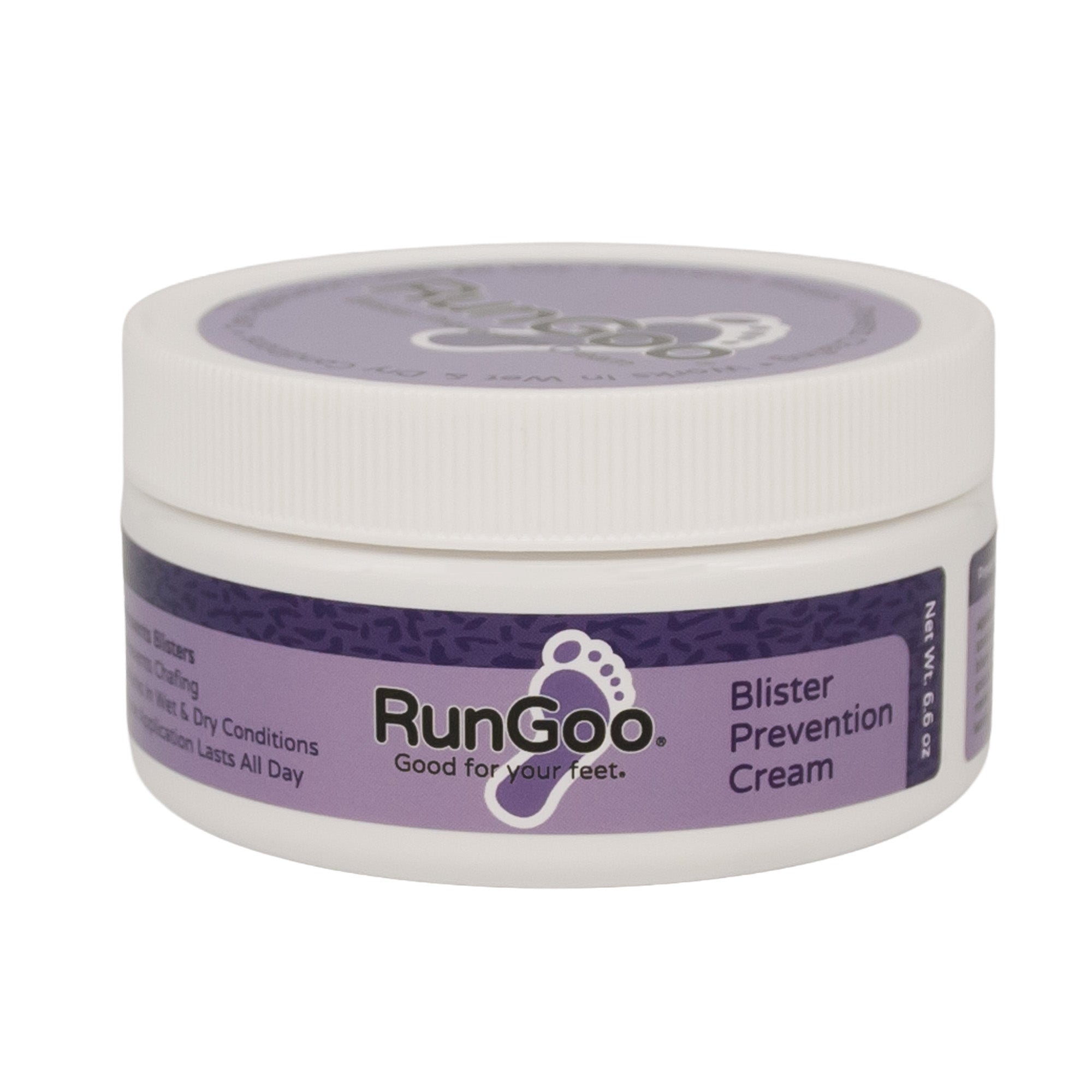 6.6 oz RunGoo Blister Prevention Cream jar on a white background